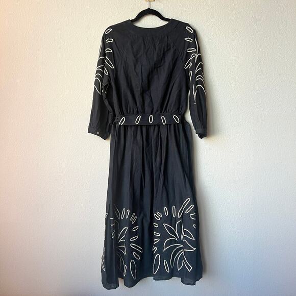 Ciebon 'Eliza' Black Embroidered A-Line Dress Size S - Picture 4 of 7